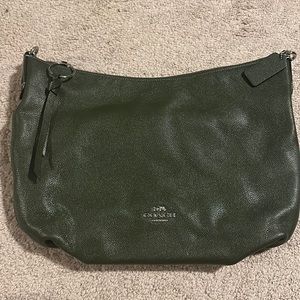 Green Coach shoulder bag